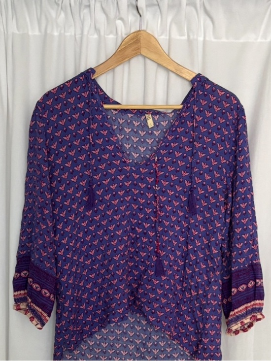 Revolve X Spell | Sunset Road Blouse In Royal | Size Small - Picture 5 of 9